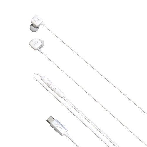 ECOUTEURS INTRA-AURICULAIRE TYPE-C + TELECOMMANDE + MICRO BLANC - JAYM® - 3