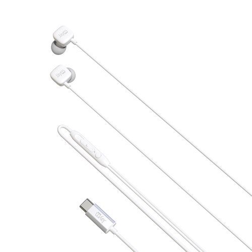 ECOUTEURS INTRA-AURICULAIRE TYPE-C + TELECOMMANDE + MICRO BLANC - JAYM® - 3