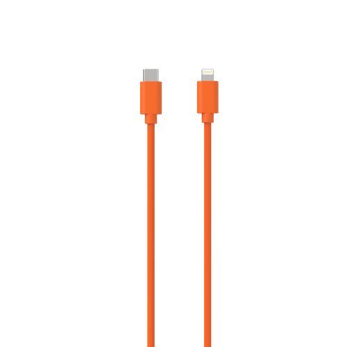 CABLE CHARGE  USB-C VERS LIGHTNING PD (27W) - LONGUEUR 1.5M - ORANGE - - 2
