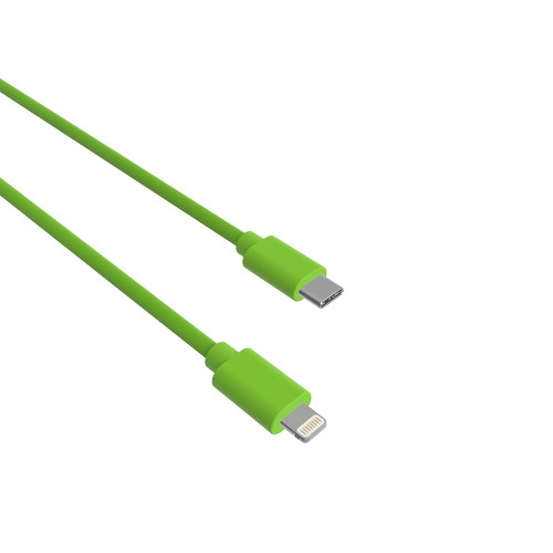 CABLE CHARGE USB-C VERS LIGHTNING PD (27W) - LONGUEUR 1.5M - VERT - - 4