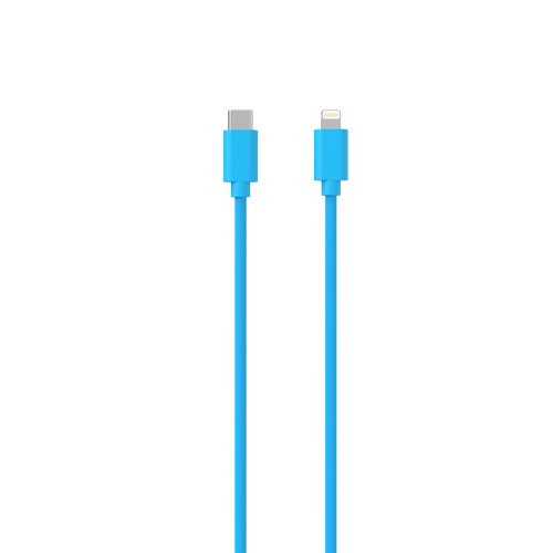 CABLE CHARGE USB-C VERS LIGHTNING PD (27W) - LONGUEUR 1.5M - BLEU - - 2