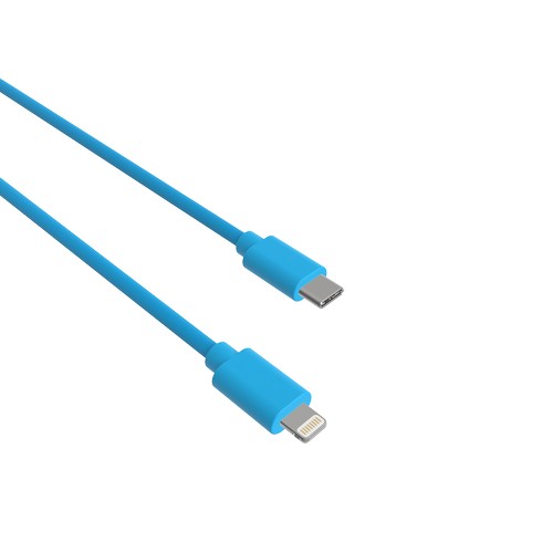 CABLE CHARGE USB-C VERS LIGHTNING PD (27W) - LONGUEUR 1.5M - BLEU - - 3