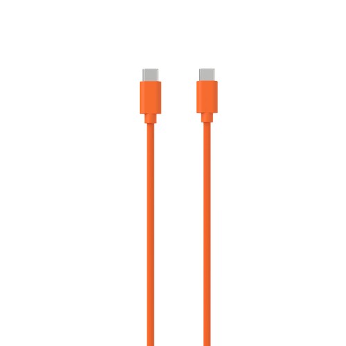 CABLE CHARGE USB-C VERS USB-C PD (27W) - LONGUEUR 1.5M - ORANGE - - 2
