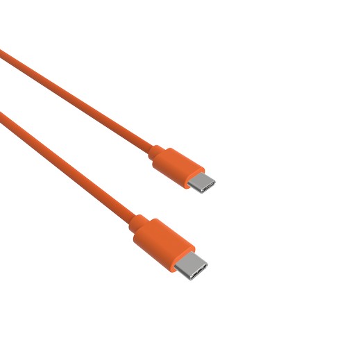 CABLE CHARGE USB-C VERS USB-C PD (27W) - LONGUEUR 1.5M - ORANGE - - 4