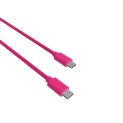 CABLE CHARGE USB-C VERS USB-C PD (27W) - LONGUEUR 1.5M - ROSE - - 4