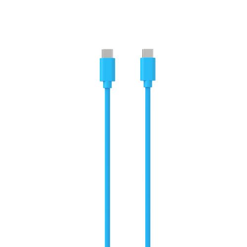 CABLE CHARGE  USB-C VERS USB-C PD (27W) - LONGUEUR 1.5M - BLEU - - 2