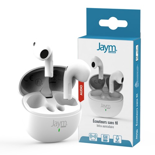 ECOUTEURS COMPACTS - BLUETOOTH 5.0 - BLANCS - JAYM® - 1