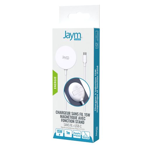 CHARGEUR PAD A INDUCTION RAPIDE QI 15W - AIMANTÉ  AVEC FONCTION STAND - 7