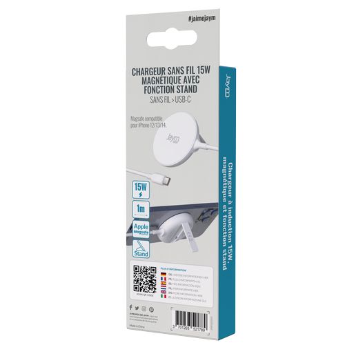 CHARGEUR PAD A INDUCTION RAPIDE QI 15W - AIMANTÉ  AVEC FONCTION STAND - 8