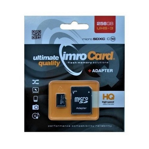 CARTE MEMOIRE MICRO SD - CLASSE 10 - 256GB - IMROCARD - 1