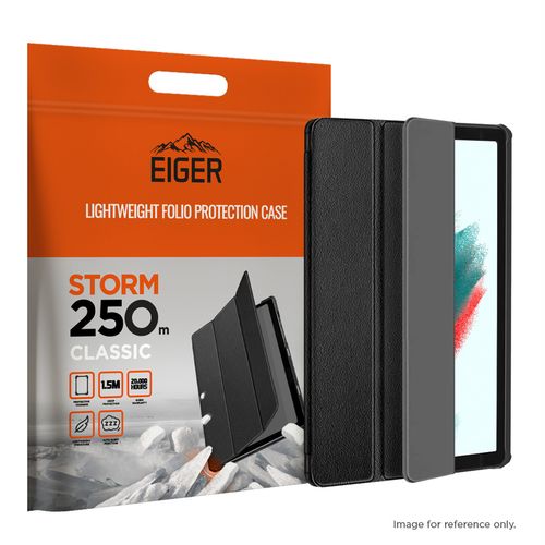 ETUI FOLIO NOIR  RENFORCÉ CLASSIQUE POUR SAMSUNG GALAXY TAB A8 10.5 (2021-2023) - EIGER® - 1