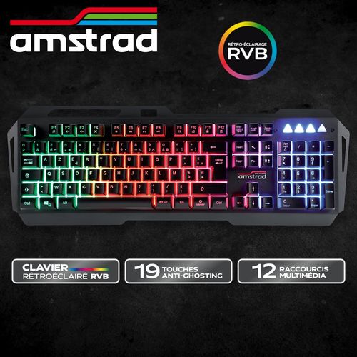 CLAVIER AZERTY PRO GAMER AVEC RETROECLAIRAGE - 3