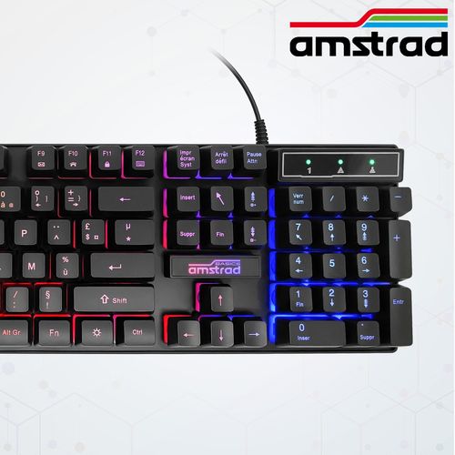 CLAVIER AZERTY PRO GAMER AVEC RETROECLAIRAGE RVB - AMSTRAD - 2