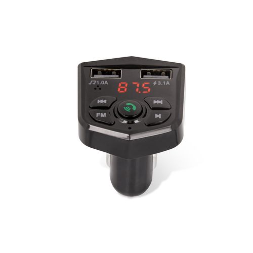 CHARGEUR VOITURE 2 USB-A + BLUETOOTH + RADIO FM + MAINS LIBRES + MICRO-SD - NOIR - 4