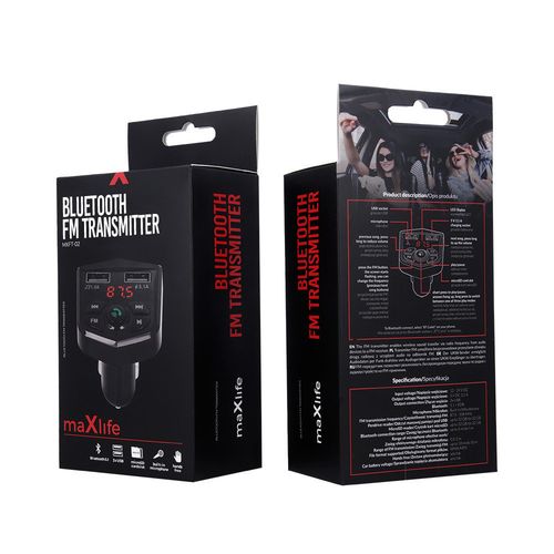 CHARGEUR VOITURE 2 USB-A + BLUETOOTH + RADIO FM + MAINS LIBRES + MICRO-SD - NOIR - 3