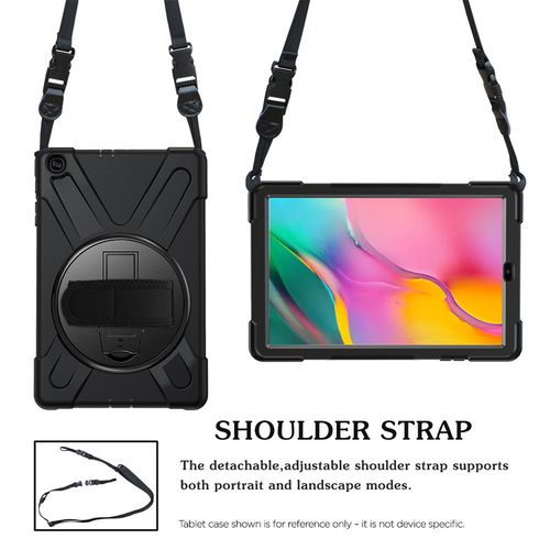 COQUE   AVEC POIGNEE 360 + STAND + BANDOUILLERE POUR SAMSUNG GALAXY TAB - 3
