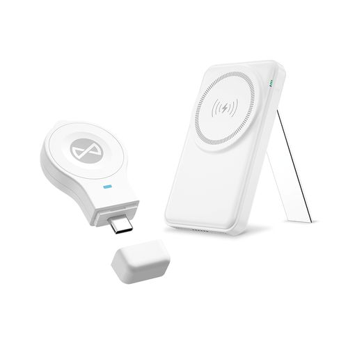 STATION DE RECHARGE INDUCTION 4-EN-1  15W : IPHONE + AIRPODS + WATCH + BATTERIE DE SECOURS - 5