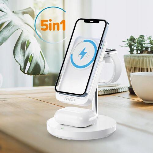 STATION DE RECHARGE INDUCTION 4-EN-1  15W : IPHONE + AIRPODS + WATCH + BATTERIE DE SECOURS - 6