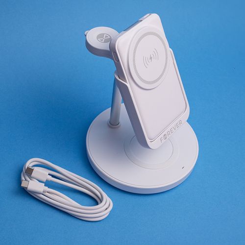 STATION DE RECHARGE INDUCTION 4-EN-1  15W : IPHONE + AIRPODS + WATCH + BATTERIE DE SECOURS - 8
