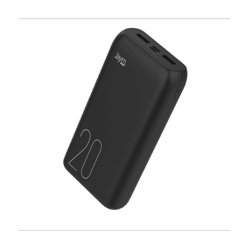 BATTERIE DE SECOURS 20.000 MAH 2 USB-A OUT + 1 USB-C IN + 1 MICRO-USB IN - NOIRE - JAYM - 4