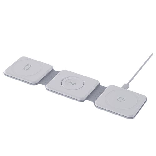 STATION DE RECHARGE PLIABLE 3-EN-1 POUR TELEPHONE + MONTRE + ECOUTEURS A INDUCTION - 3