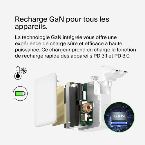 CHARGEUR SECTEUR ULTRA-RAPIDE USB-C 140W  BLANC - 7
