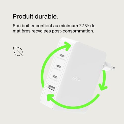 CHARGEUR SECTEUR ULTRA-RAPIDE USB-C 140W  BLANC - 9