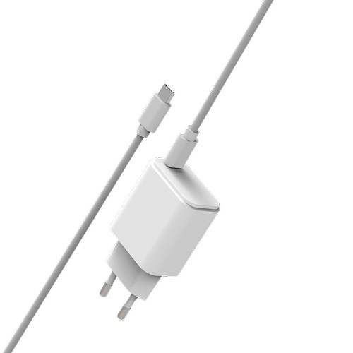 CHARGEUR SECTEUR USB-C PD 20W + CABLE USB-C VERS USB-C 1.5M - BLANCS - 3