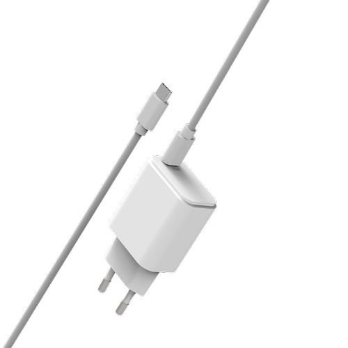 CHARGEUR SECTEUR USB-C PD 20W + CABLE USB-C VERS USB-C 1.5M - BLANCS - 3