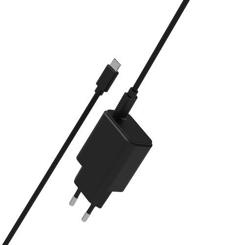 CHARGEUR SECTEUR USB-C PD 20W + CABLE USB-C VERS USB-C 1.5M - NOIRS - 3