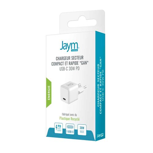 CHARGEUR SECTEUR  *GAN* USB-C 30W - 5
