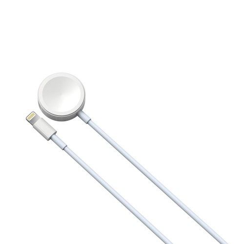 CABLE 2-EN-1 USB VERS LIGHTNING ET INDUCTION POUR APPLE WATCH - BLANC - DEVIA - 3