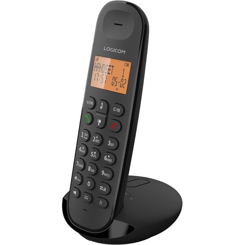 TELEPHONE DECT ILOA 155T SOLO 1 POSTE - MAINS LIBRES + RÉPONDEUR - NOIR - LOGICOM - 4