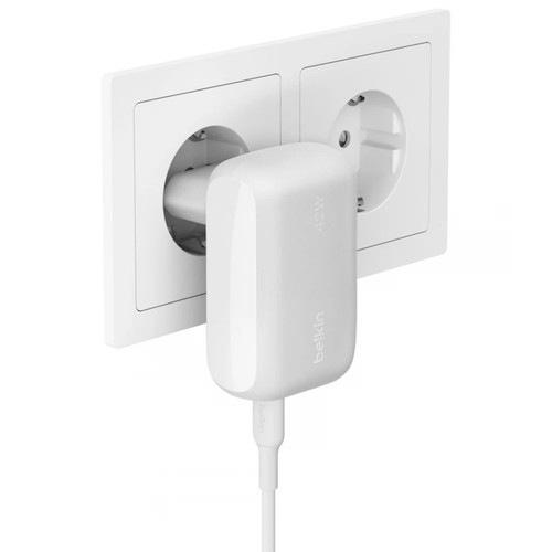 CHARGEUR SECTEUR 42W DOUBLE USB BLANC - 4