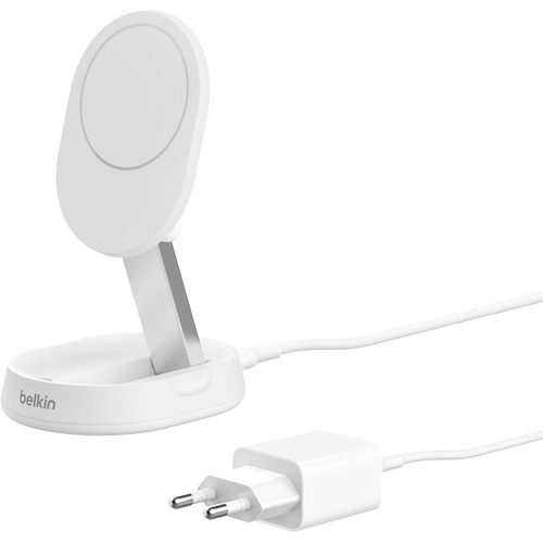 STATION DE RECHARGE RETRACTABLE AVEC INDUCTION  Qi2 15W POUR IPHONE - BLANC - BELKIN - 2