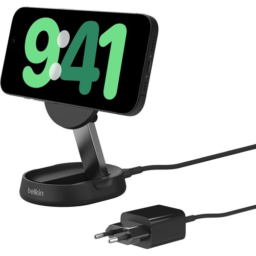 STATION DE RECHARGE RETRACTABLE AVEC INDUCTION Qi2 15W POUR IPHONE - NOIR - BELKIN - 1