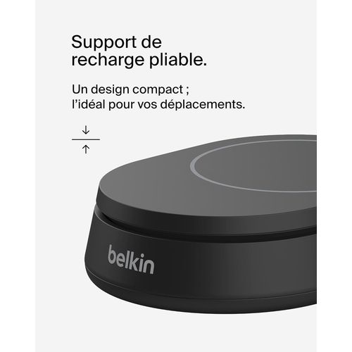STATION DE RECHARGE RETRACTABLE AVEC INDUCTION  Qi2 15W POUR IPHONE - NOIR - BELKIN - 7