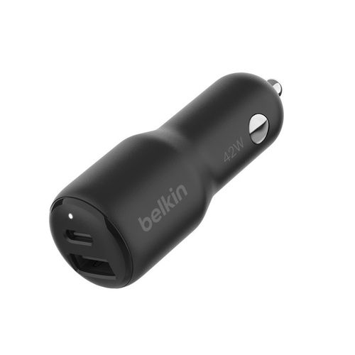 CHARGEUR VOITURE RAPIDE 42W DOUBLE USB : USB-C 30W PD ET PPS + USB-A 12W NOIR - BELKIN - 4