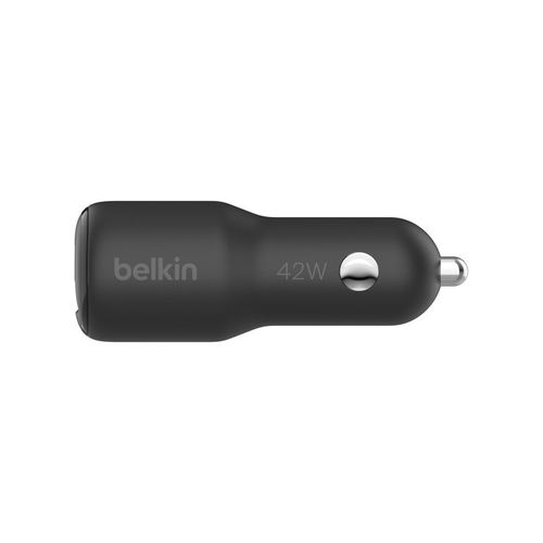 CHARGEUR VOITURE RAPIDE 42W DOUBLE USB : USB-C 30W PD ET PPS + USB-A 12W NOIR - BELKIN - 2