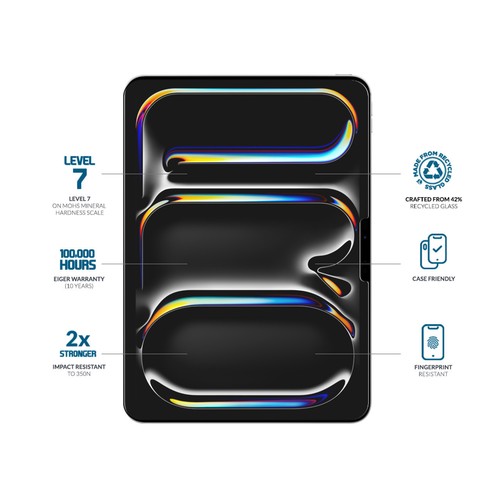 VERRE TREMPE PREMIUM POUR APPLE IPAD PRO 13 pouces (2024 - 2025) - 2