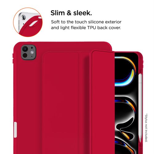 ETUI FOLIO ROUGE  RENFORCÉ POUR APPLE IPAD AIR 13 (24 -25) / PRO 12.9 (18 - 23) - EIGER® - 3
