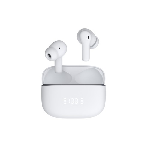 ECOUTEURS - NOISE CANCELLING ACTIF (ANC) - INTRA AURICULAIRES - AFFICHAGE DIGITAL - BLUETOOTH 5.3 - BLANCS - JAYM® - 5