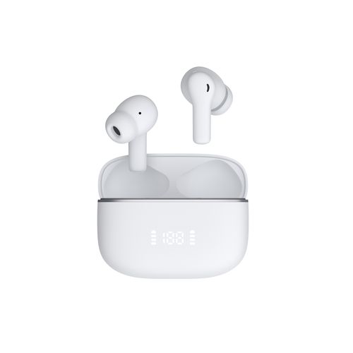 ECOUTEURS  - NOISE CANCELLING ACTIF (ANC) - INTRA AURICULAIRES - AFFICHAGE DIGITAL - BLUETOOTH 5.3 - BLANCS - JAYM® - 5