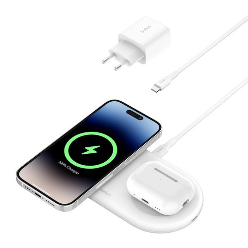 STATION DE RECHARGE 2-EN-1 AVEC INDUCTION Qi2 15W POUR IPHONE / AIRPODS - 5