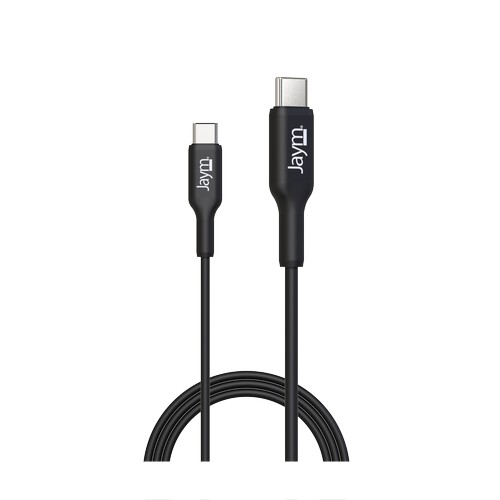 CABLE CHARGE USB-C VERS USB-C PD 3.0 (100W) - LONGUEUR 1M - NOIR - - 3