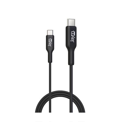 CABLE CHARGE  USB-C VERS USB-C PD 3.0 (100W) - LONGUEUR 1M - NOIR - - 3