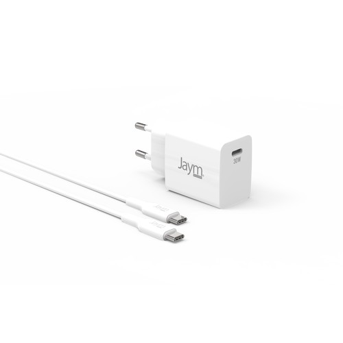 CHARGEUR SECTEUR USB-C 30W PD ET PPS + CABLE USB-C - 1