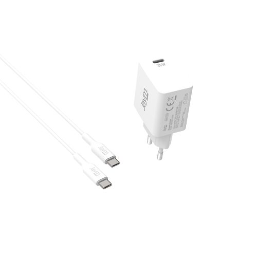 CHARGEUR SECTEUR USB-C 30W PD ET PPS + CABLE USB-C - 3