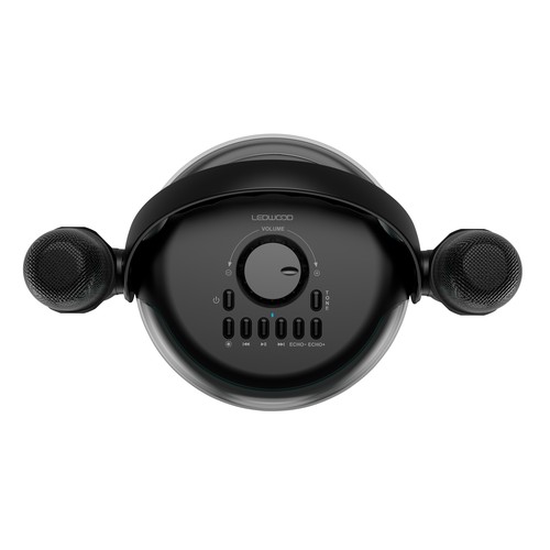 ENCEINTE BLUETOOTH 120W - KARAOKÉ 2 MICROS SANS FIL - EFFETS LUMINEUX - NOIR - 4