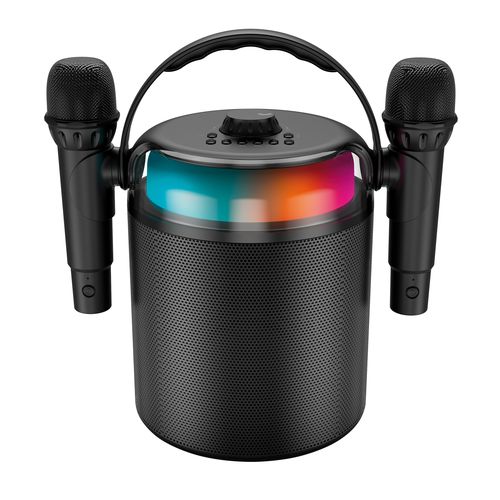 ENCEINTE BLUETOOTH  120W - KARAOKÉ 2 MICROS SANS FIL - EFFETS LUMINEUX - NOIR - 2